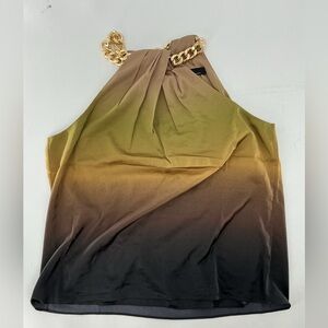 White House black market Satin Chain-Neck Halter Top medium